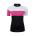 Bluza ciclism Force View Lady maneci scurte negru/alb/roz