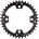 Placa pedalier KMC 38T 1.9mm BCD104 AL7075 Neagra