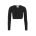 Craft Collective Rib Cropped LS Top W – Top scurt reiat cu mânecă lungă - Negru