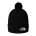 Căciulă cu pompon The North Face Logo Box Pom - negru Black | pompon detașabil