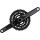 Angrenaj Pedalier X.5 3X9V 22-32-44T, monobloc GXP neinclus,negru