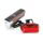 Far + stop CONTEC Speed Led USB - 20lux - negru/rosu