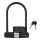 Lacat U-lock FORCE Cu suport de prindere 11.5x18.9cm Negru