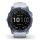 Garmin - fenix 7x Sapphire Solar ceas multisport cu GPS - ramă albastru Mineral Blue DLC Titanium și curea din silicon albă Whitestone