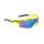 Spiuk - ochelari soare sport Jifter, 3 lentile de schimb transparent, portocaliu si verde oglinda - rama galbena neagra