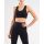 2XU - Bustiera sport pentru femei Perform Medium Impact Crop - negru argintiu