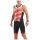 2XU - Costum triathlon barbati Compression Full Zip sleeveless Trisuit - negru dungi alb rosu