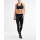 2XU - Colanti compresie femei Wind Defence Compression Tights - Negru dungi argintiu Reflexiv