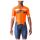 Castelli - costum trisuit triatlon pentru barbati, maneca scurta Free Sanremo SS Suit - portocaliu briliant albastru indigo belgian