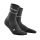 CEP - sosete medii de compresie 18cm pentru femei Mid Cut Heartbeat - negru dark clouds alb