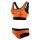 Orca - Costum de baie doua piese pentru Femei Bra &amp; Bikini - print portocaliu negru