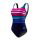 TYR - costum inot femei Ombre stripe aqua controlfit - albastru navy roz mov