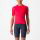 Castelli - tricou ciclism maneca scurta tailored fit - Espresso W Jersey - rosu Hibiscus | gri