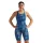Costum înot întreg femei TYR Thresher Open Back Akurra - albastru | rezistent clor