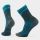 Smartwool - sosete merino - Run Zero Cushion Mid Crew Pattern Socks - albastru