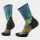 Șosete Merino alergare trail Smartwool Trail Run Mountain Print - albastru Twilight Blue | Crew | Targeted Cushion
