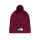 Căciulă cu pompon The North Face Logo Box Pom - bordo Burgundy Crush | pompon detașabil