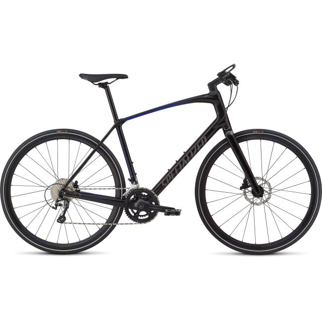 Bicicleta SPECIALIZED Sirrus Elite Carbon - Men's Spec - Tarmac Black/Rocket Red-Acid Blue Fade/Charcoal Reflective L