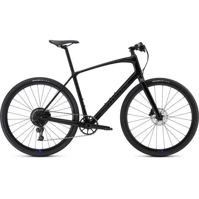 Bicicleta SPECIALIZED Sirrus X Comp Carbon - Men's Spec - Tarmac Black/Nice Blue/Black Reflective S