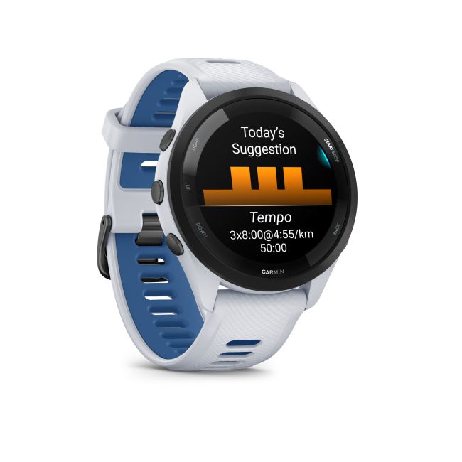 Garmin Forerunner 265 ceas multisport GPS AMOLED 46 mm - alb