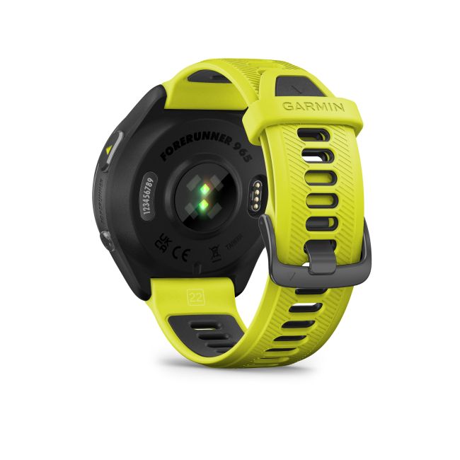 Garmin Forerunner 965 ceas multisport GPS AMOLED - gri titan DLC curea galbenă