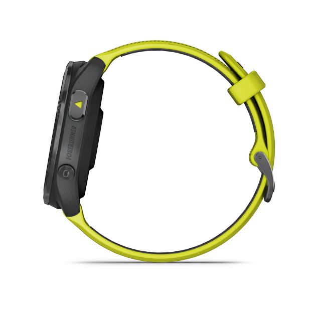 Garmin Forerunner 965 ceas multisport GPS AMOLED - gri titan DLC curea galbenă