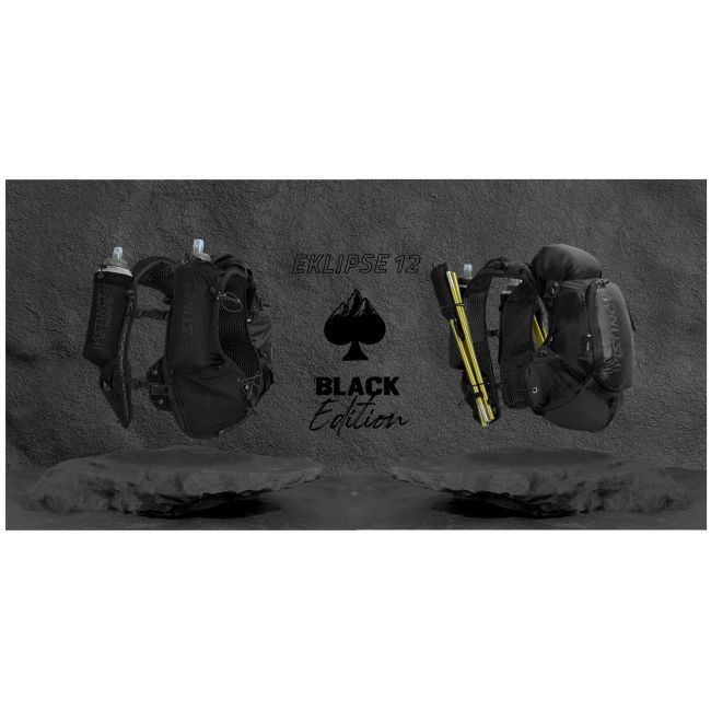 Instinct - Trail vesta alergare Eklipse 12L Black Edition trail vest + 2 recipiente HydraPack 600ml