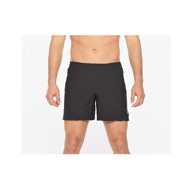 2XU - Pantaloni scurti de alergare pentru barbati Light Speed 7" Cover Shorts - negru reflectorizant
