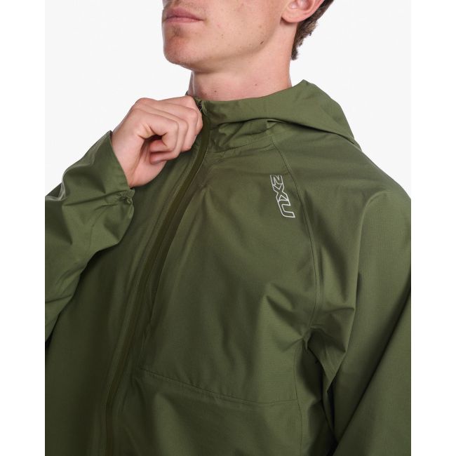 2XU - jacheta impermeabila cu elemente reflectorizante - Light Speed Waterproof Jacket - verde
