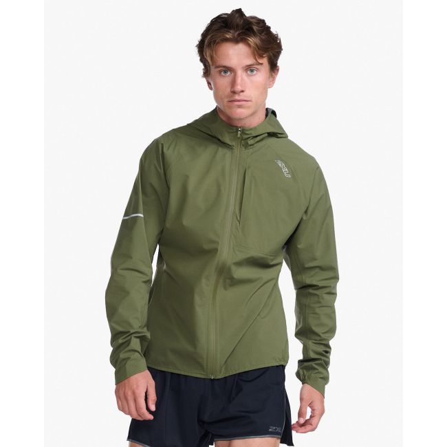2XU - jacheta impermeabila cu elemente reflectorizante - Light Speed Waterproof Jacket - verde
