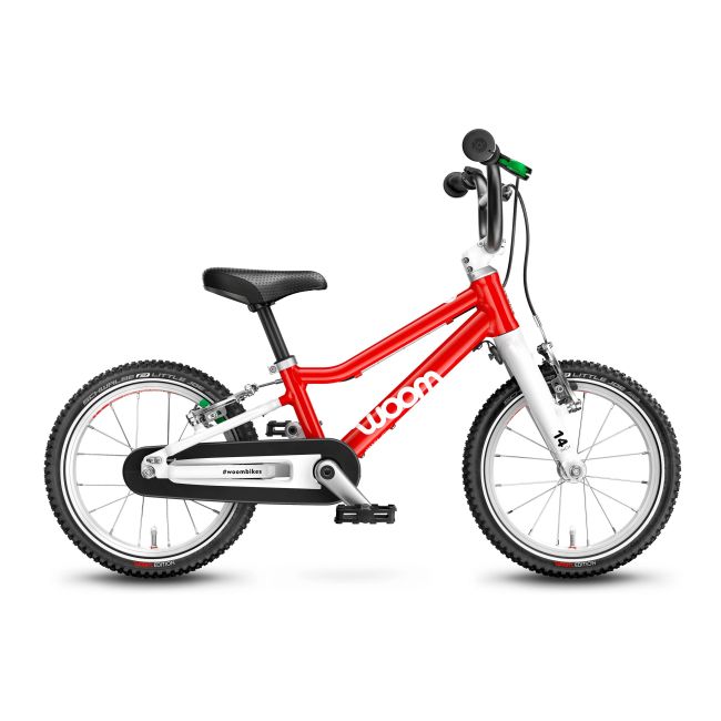 Woom - bicicleta copii 14" Woom 2, varsta recomandata 3-4,5 ani (95-110cm) - 5kg - rosu