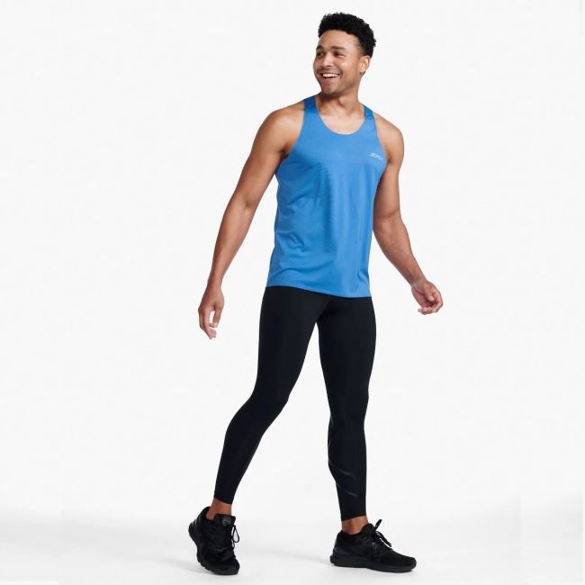 2XU - maiou tehnic  pentru barbati Light Speed Tech Singlet - albastru intens Starling Reflectorizant