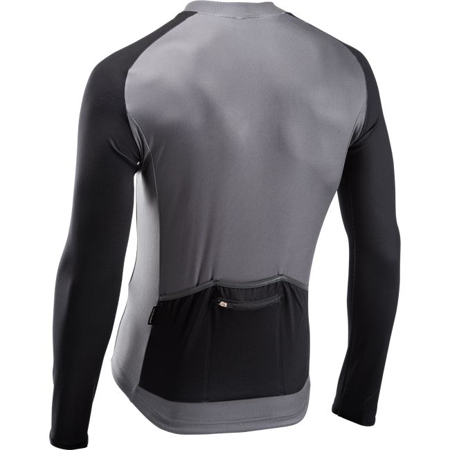 Northwave - bluza ciclism pentru barbati maneca lunga Blade 4 jersey - gri inchis gri deschis galben fluo