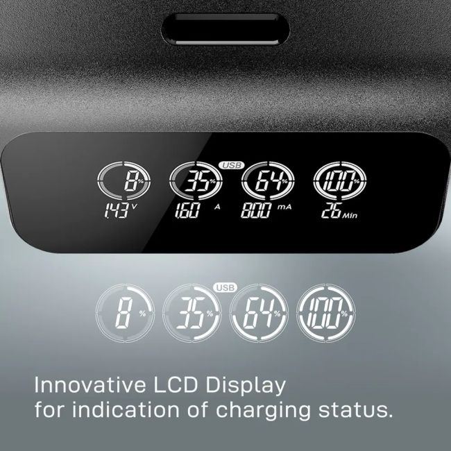 Varta - incarcator acumulatori LCD Smart Charger+ cu baterii incluse 4 x AA 2100 mAh