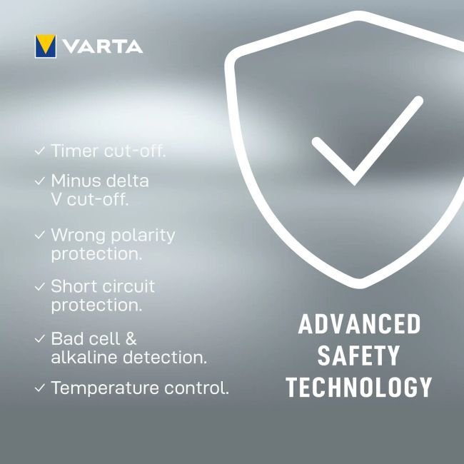 Varta - incarcator acumulatori LCD Smart Charger+ cu baterii incluse 4 x AA 2100 mAh