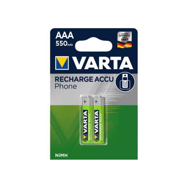 Varta - set acumulatori AAA Recharge Accu Phone 550 mAh - 2 buc
