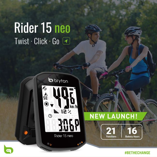 Bryton - ciclocomputer Rider 15 NEO - negru