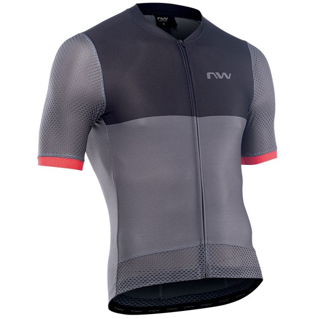 Northwave - Tricou ciclism maneca scurta pentru barbati Storm Air jersey - gri inchis gri deschis rosu
