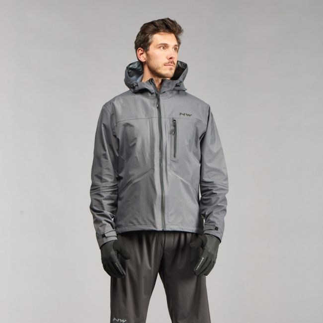 Northwave - jacheta ciclism pentru barbati waterproof si vreme rece Enduro Hardshell Jacket - gri argintiu