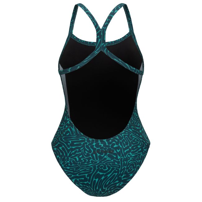 Orca - Costum de baie intreg pentru femei Core One Piece - verde deschis diploria portocaliu