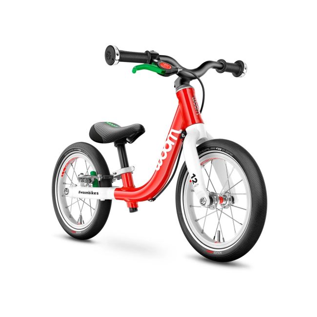 Woom - bicicleta copii 12" Woom 1, varsta recomandata 1,5-3,5 ani (82-100cm) - 2,95kg - rosu intens alb