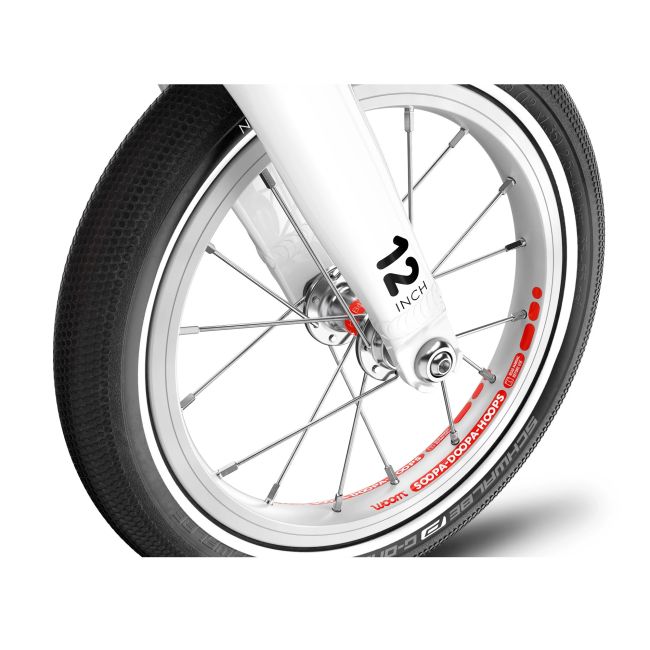 Woom - bicicleta copii 12" Woom 1, varsta recomandata 1,5-3,5 ani (82-100cm) - 2,95kg - rosu intens alb