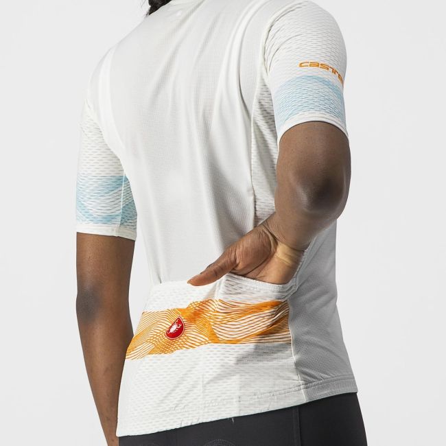 Castelli  - Tricou ciclism femei maneca scurta Fenice - Alb Portocaliu