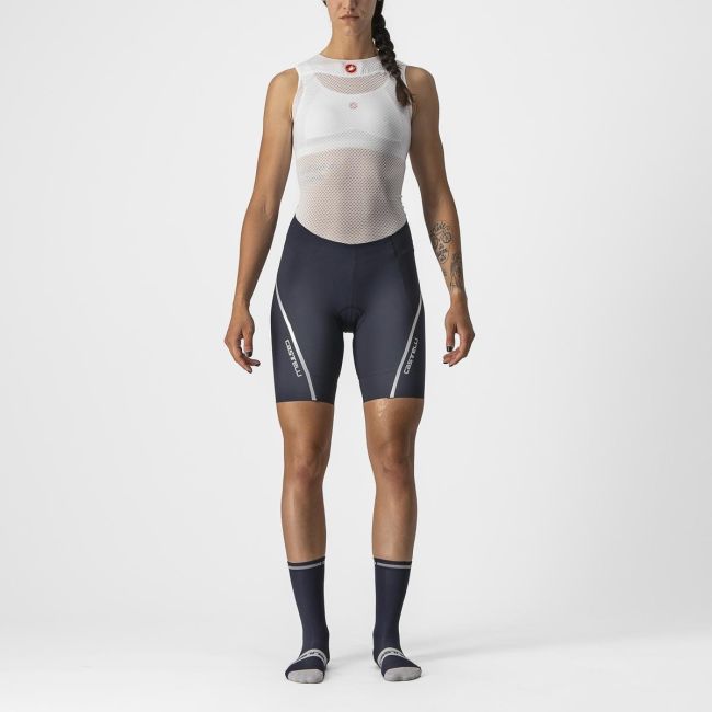 Castelli - Pantaloni ciclism scurti pentru femei Velocissima 3 - bleumarin Argintiu
