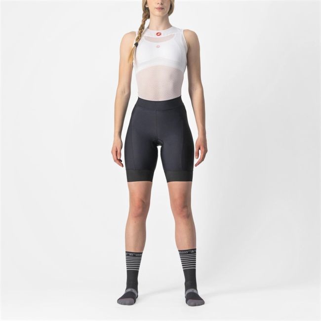 Castelli - pantaloni scurti pentru ciclism pentru femei Prima Short - negru albastru deschis gri