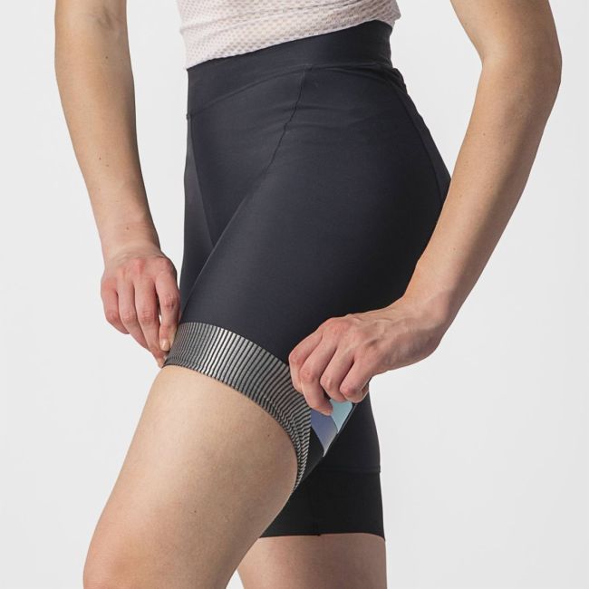 Castelli - pantaloni scurti pentru ciclism pentru femei Prima Short - negru albastru deschis gri