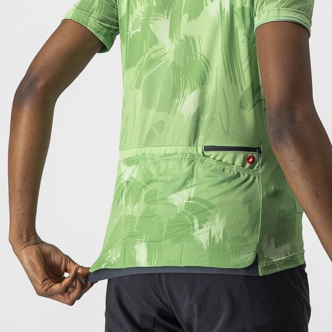 Castelli - tricou ciclism pentru femei, maneca scurta Unlimited Sentiero jersey - verde vernil alb