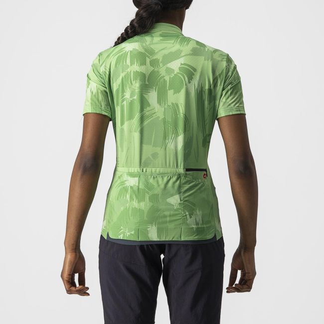 Castelli - tricou ciclism pentru femei, maneca scurta Unlimited Sentiero jersey - verde vernil alb