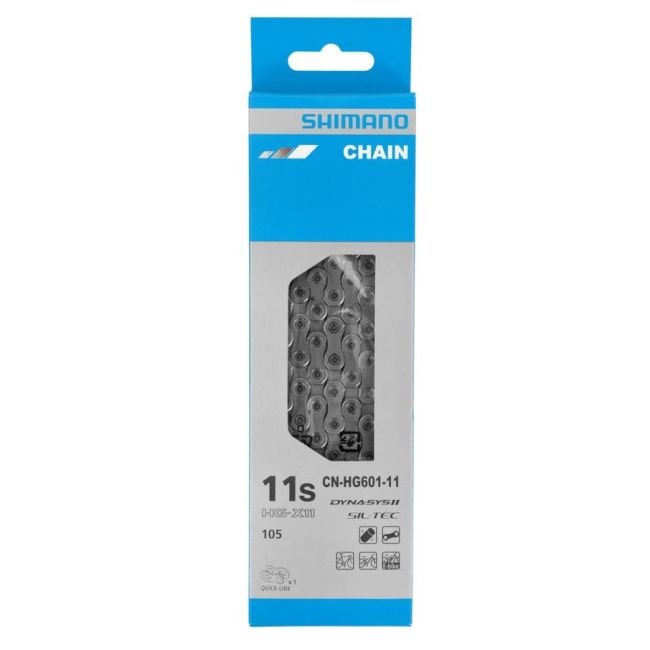 Shimano - lant bicicleta 11 viteze CN-HG601- HG-X11, 105 Quick-link, 116 zale - argintiu