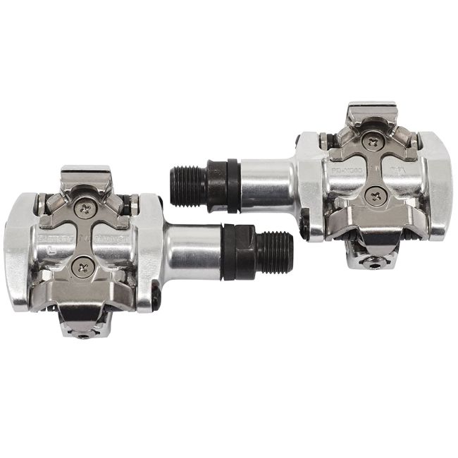 Shimano - pedale bicicleta MTB PD-M505-L SPD pedals, fara catadioptrii - argintiu